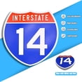 thumbnail image 2 of Interstate 14 Road Sign Replica, number Personalized Travel Decor, 8.5" x 8.5", 2 of 4