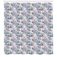 thumbnail image 3 of Lilac Shower Curtain, Colorful Lilac Flowers Budding Efflorescence Season Soulful Spring in the Country, Fabric Bathroom Set with Hooks, 69W X 84L Inches Extra Long, Multicolor, by Ambesonne, 3 of 3
