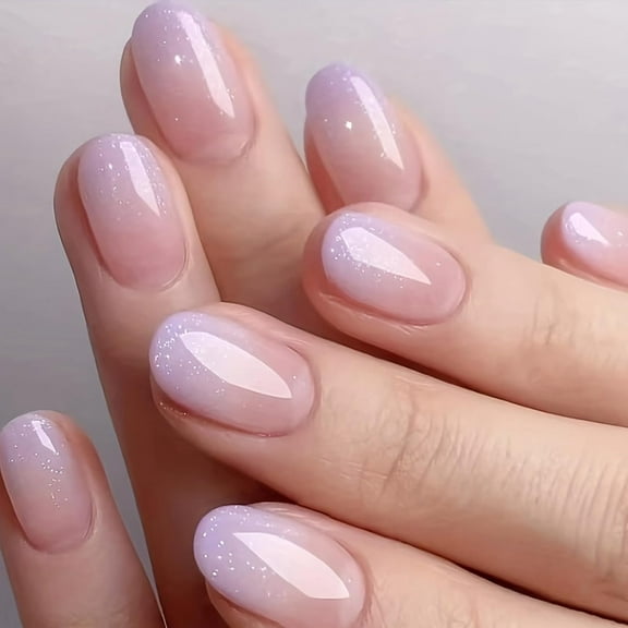 Short Press on Nails Square Green&Black Ombre False Nails with Designs Fake Nails Glossy Glue on Nails Full Cover Dark Style Acrylic Nails Handmade Manicure Artificial Nails for Women Girls 24Pcs