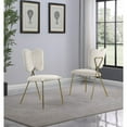 thumbnail image 3 of Rectangle 60" x 38" 5pc Clear Glass Dining Set with Cream Chairs, 3 of 4