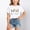 White, variant on Girls Soft Summer Roundneck Tee For Kids With Print Comfort Fit Top For Everyday Wear Breathable Blend Shirt For Girls(Yellow,12-14 Years)
