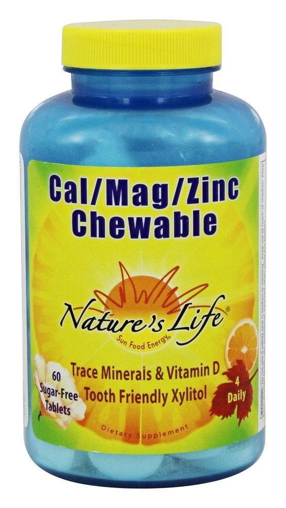 Nature's Life Cal Mag Zinc Chewable 100 Plus Daily Value of Calcium