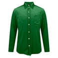 thumbnail image 4 of Stamzod Mens Shirts Trendy Fashion Vintage Long Sleeve Button Down Shirt Men Business Casual Velvet Oversized Shirt with Pocket Green S, 4 of 9
