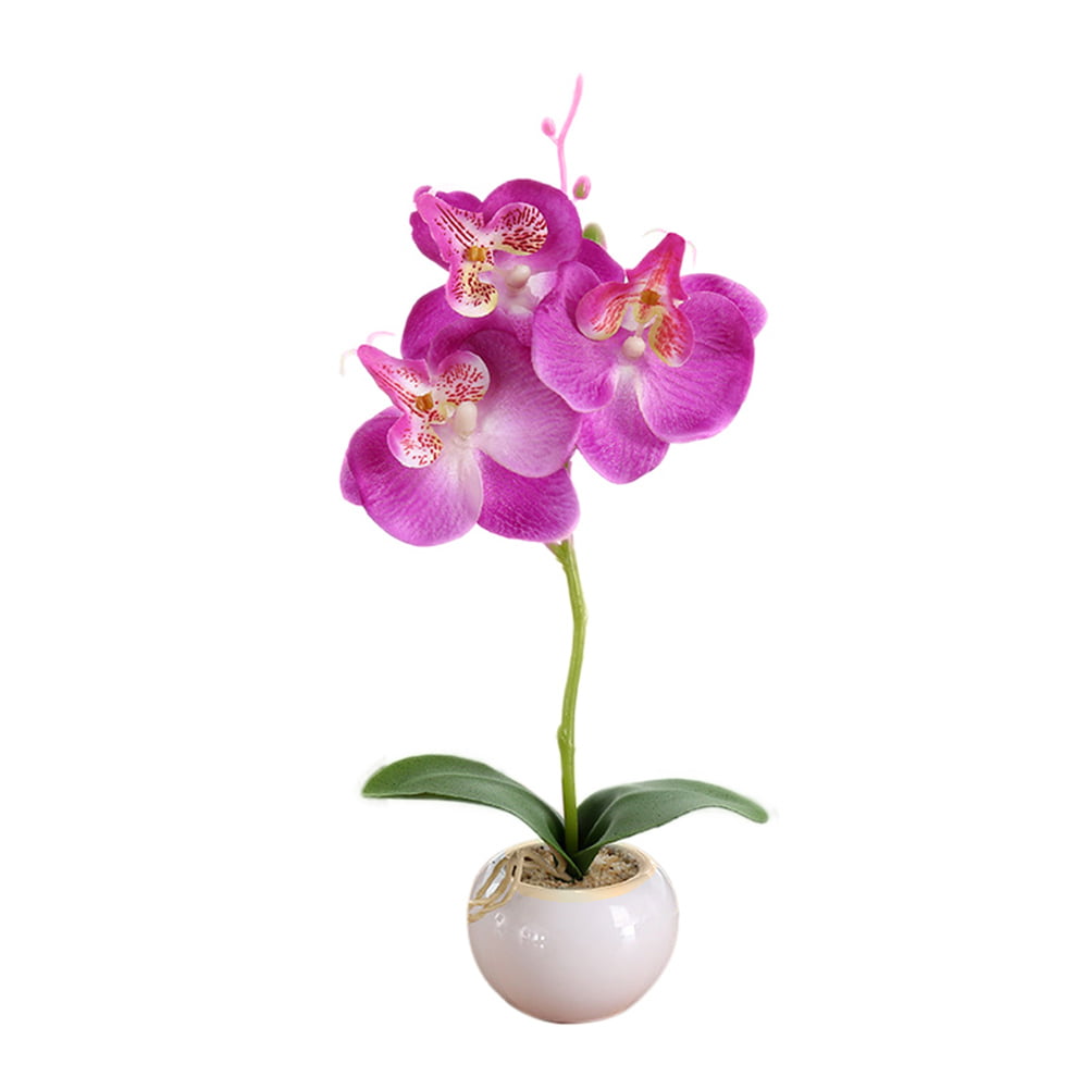 1Pc Potted Artificial Butterfly Orchid Flower Garden Wedding Party Decoration Durableâ€‚Inâ€‚Use Nice 