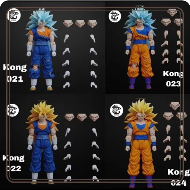Dragon Ball Z Kong Studio Beast Deities Shf Son Goku Ssj3 Vegeta Super Saiyan juguete colección de figuras de acción modelo estatuilla regalo