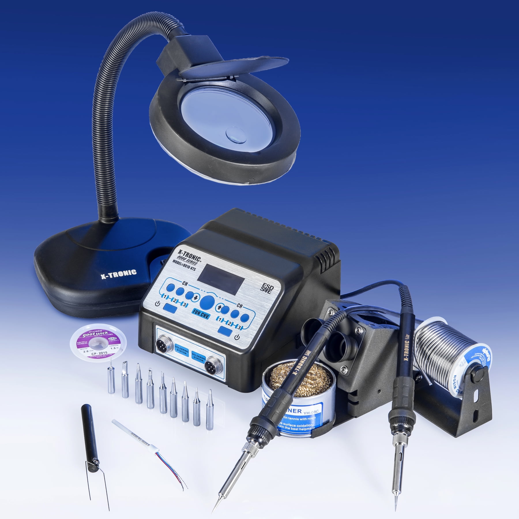 XTronic 8010XTS DUAL Digital Soldering Station With Programmable 60