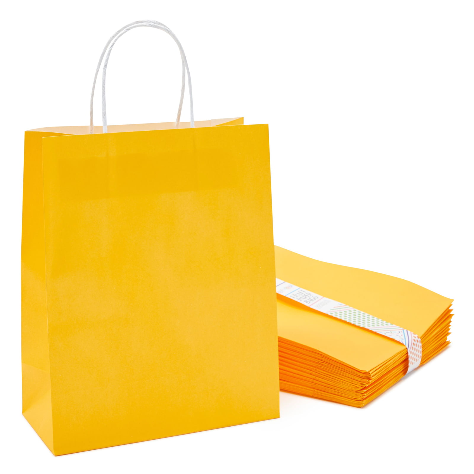 Yellow Large Plastic Shopping Bag Gift Boutique Reusable Packaging Pouches 