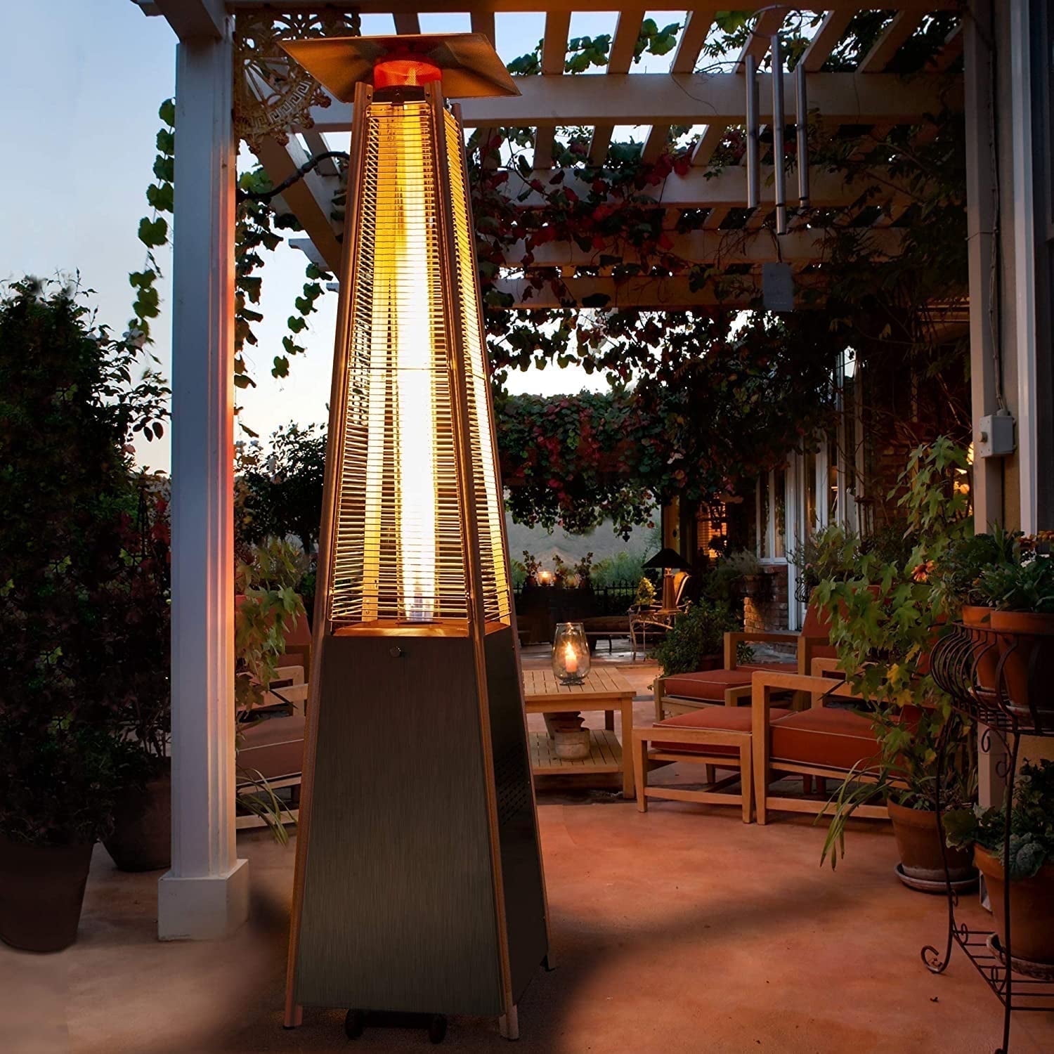 Pamapic 42,000 BTU Stainless Steel Propane Patio Heater