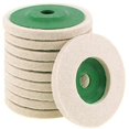 thumbnail image 1 of vert - 10 Discos De Polissage En Feutre De Laine Pour Meuleuse D'angle, 10cm/8mm, 1 of 5