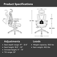 thumbnail image 5 of Autonomous ErgoChair Pro Office Chair Lumbar Support Red Apple - Foam, 5 of 8