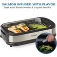 thumbnail image 5 of Open Box Power XL Smokeless Electric Indoor Removable Grill and Griddle Plates, Nonstick Cooking Surfaces, Glass Lid, 1500 Watt, 21 x 15.4 x 8.1", Green, 5 of 7
