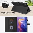 thumbnail image 4 of for Xiaomi Redmi Pad 2 2025 11 inch Case, Rhombus Pattern Multiple Viewing Angles Stand Slim Folio Cover (Black), 4 of 6