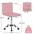 thumbnail image 3 of Yaheetech Task Chair with Swivel & Adjustable Height, 265 lb. Capacity, Pink, 3 of 9