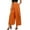 a-Orange22454, variant on Women's Casual Pants Solid Color Wide Leg Culottes High Waisted Elastic Waist Casual Pants With Pleated Design For Effortless Summer Chic Style Leisure Pants
