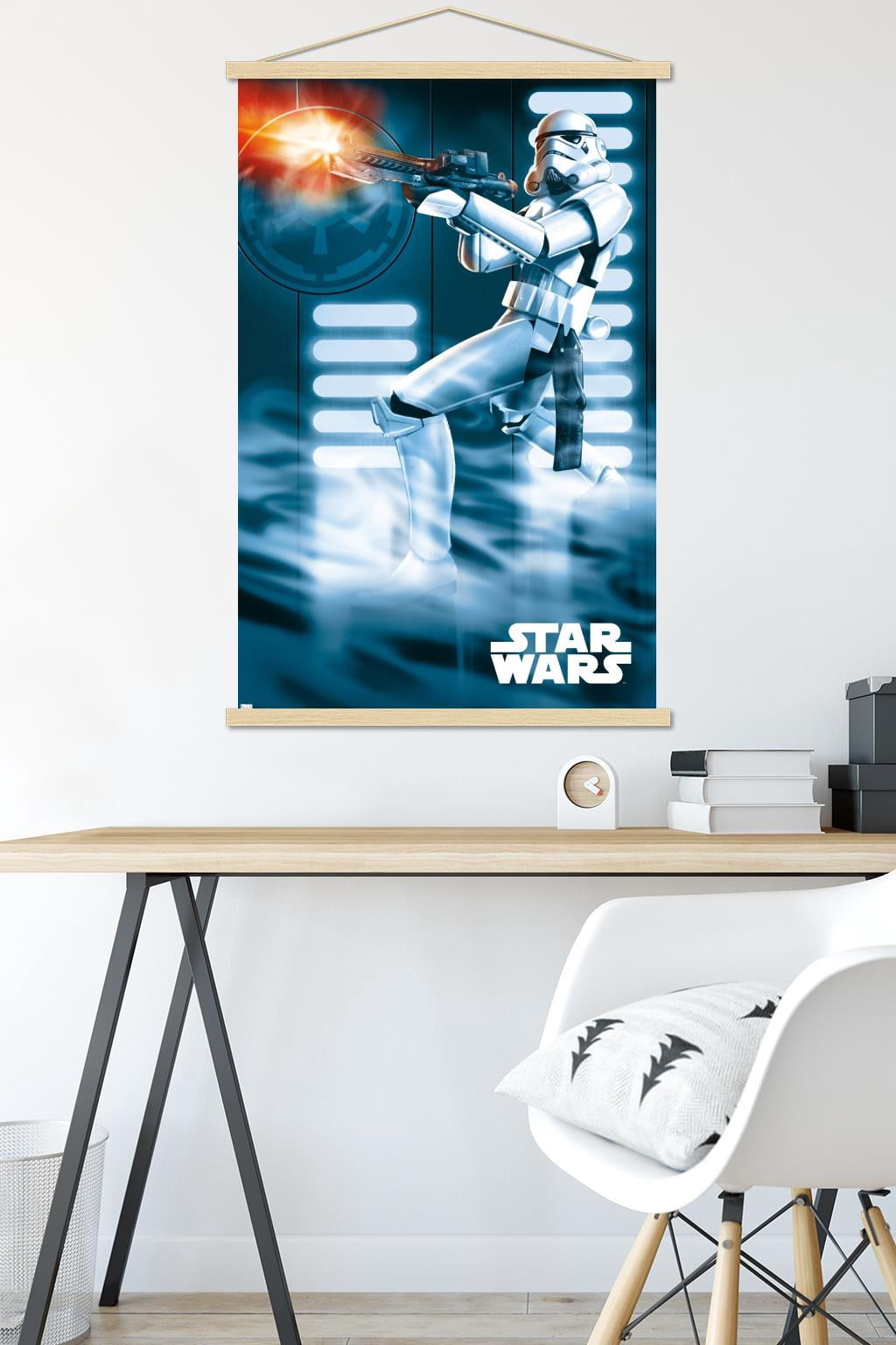 Star Wars: A New Hope - Stormtrooper Wall Poster with Wooden Magnetic Frame, 22.375" x 34"
