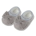 thumbnail image 3 of Kids Shoes Size 14 For 12 Months-18 Months Warm And Boys Soft Comfortable Bowknot Warming Kids Sneakers Gray, 3 of 5