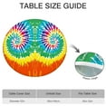 thumbnail image 6 of Colorful Tie Dye Pattern Round Fitted Tablecloth with Elastic Edge,Dining Table Cover Waterproof,Outdoor Round Tablecloth for Camping,Dining,Indoor and Outdoor, 6 of 7