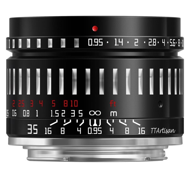 TTArtisan 35mm f/0.95 Lens for Fuji X, Black & Silver - Walmart
