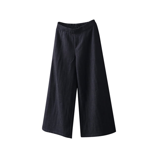 FNFYFH Liquidation Pantalons Légers en Lin pour Femmes Grande Taille