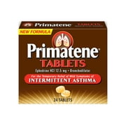 Primatene Tablets, Mild Asthma Relief, 24 Ct