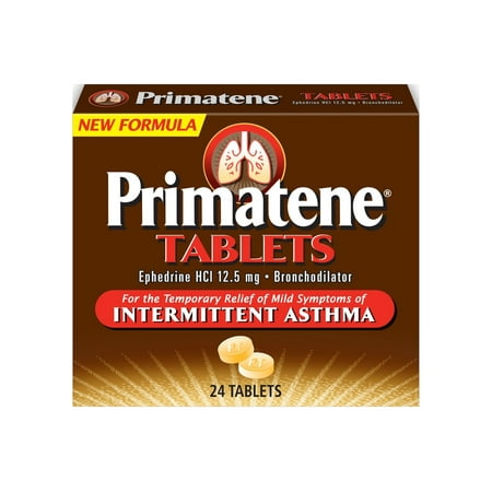 Primatene Tablets, Mild Asthma Relief, 24 Ct