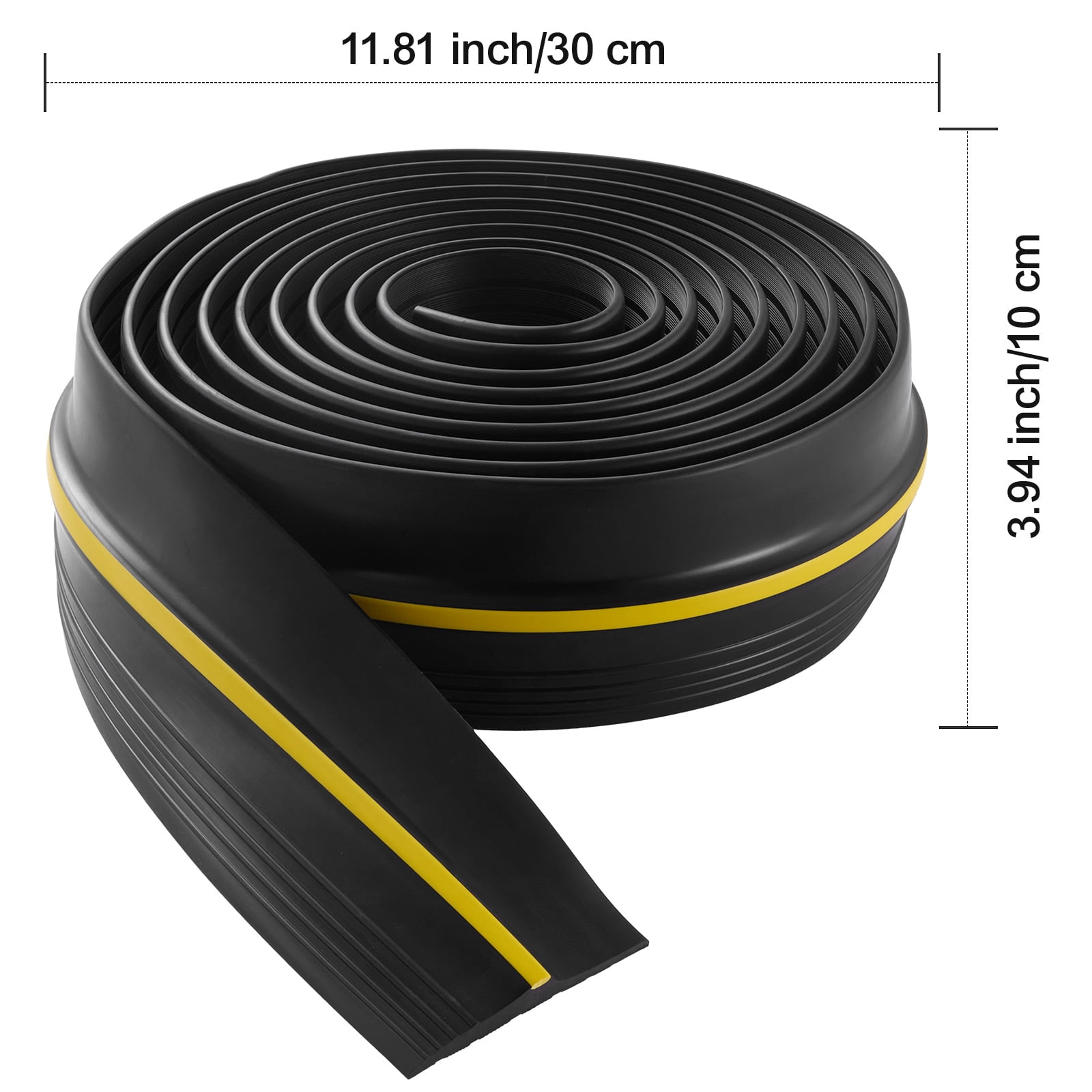 VEVOR Garage Door Threshold Seal Strip, 16.5 FT Universal Garage Door Floor Seal Strip with Adhesive, Black Garage Door Bottom Weatherproof Strip, Upgraded Thick PVC DIY Weather Stripping Replacement