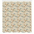 thumbnail image 3 of Ambesonne Seashells Shower Curtain, Doodle Starfishes, 69"Wx75"L, Pale Brown Pale Blue, 3 of 3