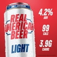 thumbnail image 4 of Real American Beer, Light American Lager Beer, Hulk Hogan WWE, 12 Pack, 12 fl oz Aluminum Cans, 4.2% ABV, 4 of 6