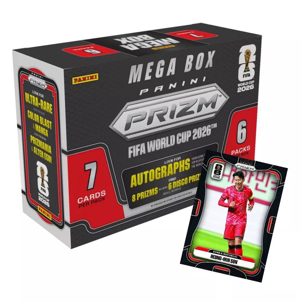 2026 Panini Prizm FIFA World Cup Soccer Trading Card Mega Box (Red