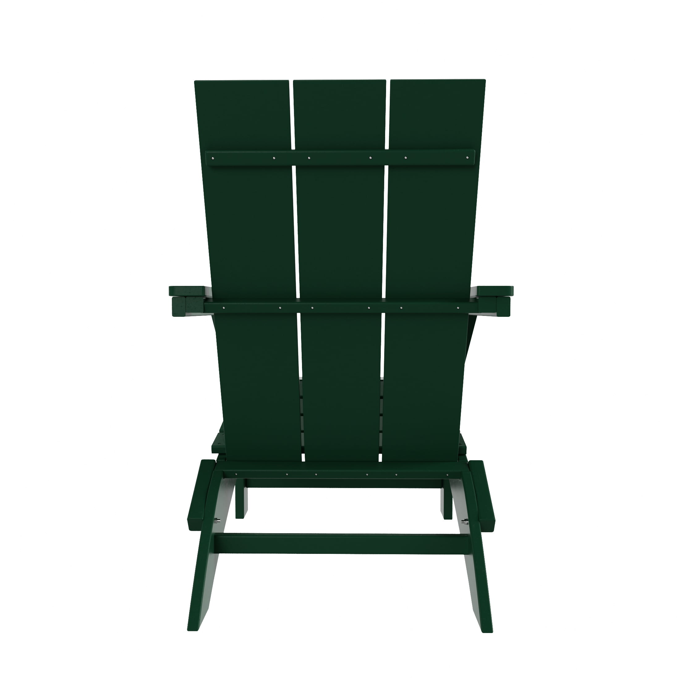 WestinTrends Ashore 4-Piece Foldable Adirondack Chair Set, All-Weather Poly Lumber, Modern Farmhouse Patio Seating, Dark Green