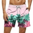 thumbnail image 2 of Luxalzxs Summer Hawaiian Swimming Trunks for Men Swim Trunks Lightweight Elastic Waist Drawstring Pockets Beach Shorts Surfing Board Shorts Bathing Suit Quick Dry Swimwear, 2 of 6