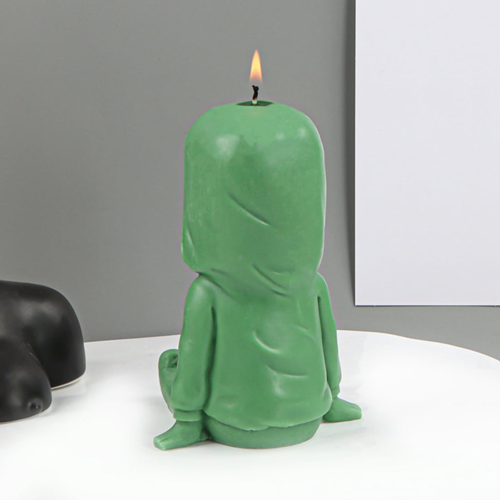 Stoneman Candle Silicone Mold Easy to De-mold for DIY Candle Plasters Ornament Statue Craft Sculpture-Figurine