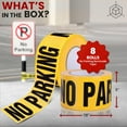 thumbnail image 7 of pyle 8 Pieces Safety Yellow No Parking Barricade Tape Set - 656 Foot Long Tape Roll Suitable for a Wide Range of Applications, Including Roadworks, Events, and Hazardous Areas, 7 of 7