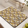 thumbnail image 3 of 2 Pack Washable Rubber Sunflower Cute Floral Dish Drying Mats for Kitchen Counter Home Large Coffee Bar Pad Accessories and Decor for Utensils Stemware (2pcs 18''x24''+19.5''x12''), 3 of 6