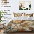 thumbnail image 3 of 3 Piece Floral Duvet Cover Set Queen Size, Microfiber Comforter/Quilt Cover with Corner Ties and 2 Pillowcases, Modern Abstract Art Farmhouse All Season Soft Bedding with Zipper Closure, 3 of 8