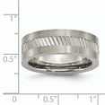 thumbnail image 6 of Titanium Sawtooth Design Flat Polished w/Brushed Edge 8mm Band TB381, 6 of 6