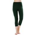 thumbnail image 2 of Zenana Women & Plus Premium Cotton Mid-High Banded Waist Capri Leggings, 2 of 3
