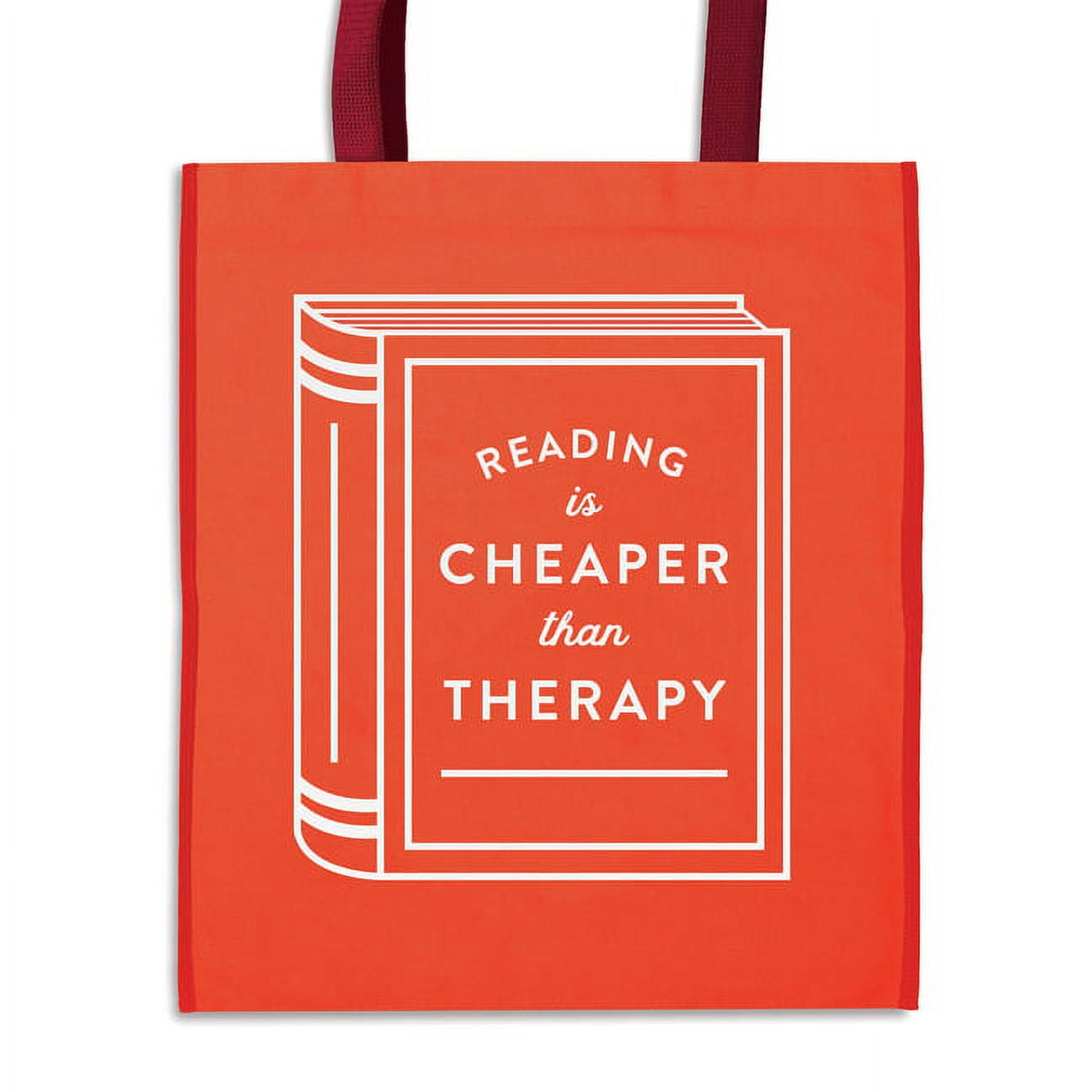 Galison Reading Is Cheaper Than Therapy Reusable Shopping Bag (Hardcover)