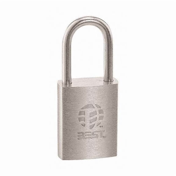 Best Keyed Padlock, 7/8 in,Rectangle,Silver 21B722LXSPL
