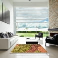 thumbnail image 7 of Ahgly Company Machine Washable Indoor Round Transitional Mahogany Brown Area Rugs, 3' Round, 7 of 7