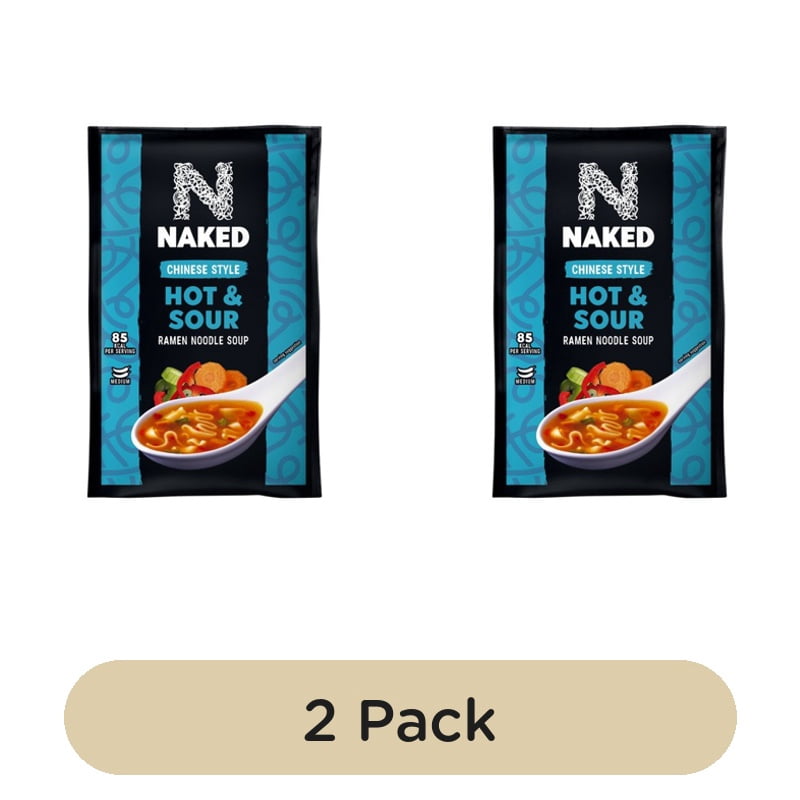 Naked Noodle Ramen Chinese Hot & Sour Soup 25g, British Import (Pack of 2)