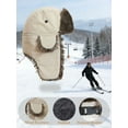 thumbnail image 5 of Gustave Winter Trapper Hats with Ear Flaps for Women Men, Faux Fur Ushanka Earflap Hats Cold Weather Windproof Hunting Hat Snow Ski Warm Cap for Outdoor - Brown, 5 of 7