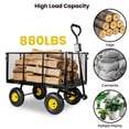 thumbnail image 4 of FENGFAN 3 in 1 Steel Garden Cart 880 lbs Heavy Duty All Terrain Utility Cart with Removable Liner, 4 of 10