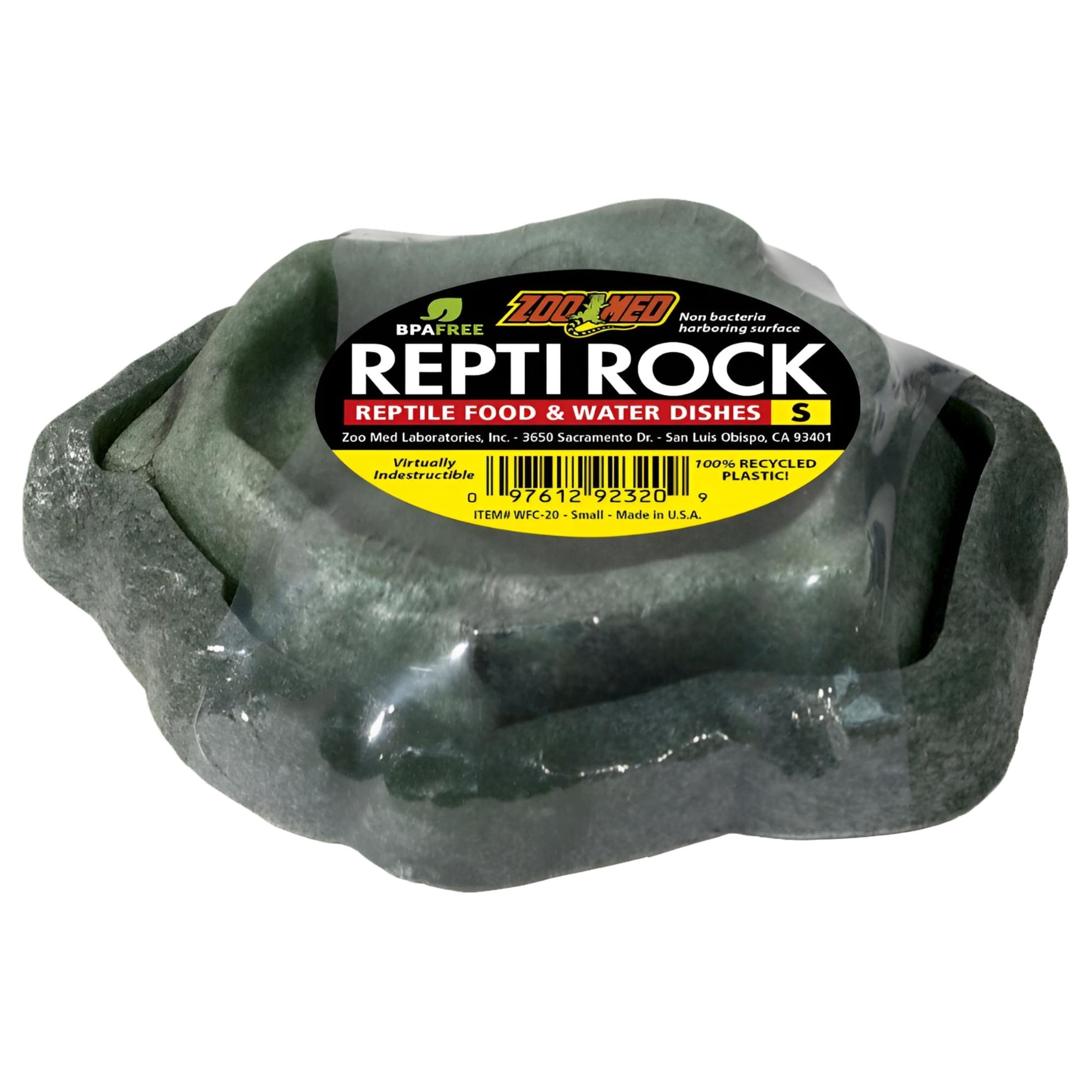 Zoo Med Combo Reptile Rock Food and Water Dish, Small Multi-Colored