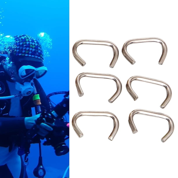 Clips de cuerda elástica DYNWAVEMX 6 piezas Soporte de cuerda acero inoxidable Clip para diámetro del ambre 2 mm