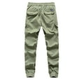 thumbnail image 3 of miqiqism Men's Tactical Pants Comfy Water Resistant Flex Ripstop Cargo Pants Lightweight Hiking Pants with Multi Pockets Trendy Elastic Waist Solid Pants,Army Green,4X-Large, 3 of 5