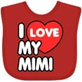 thumbnail image 3 of Inktastic I Love My Mimi Boys or Girls Baby Bib, 3 of 4