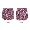 thumbnail image 5 of Picia music Skull record Guitar Pattern Women's 2 in 1 Athletic Running Shorts High Waisted Workout Casual Gym Sweat Shorts with Comfy Liner Zipper Pockets-XX-Large, 5 of 9