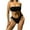 Black B, variant on ZQUUVOU Women's Strapless Bandeau Bikini Set Solid Color Two Piece Bikini Adjustable Tie Back Sides Swimsuit Set White