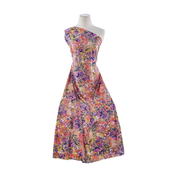 Zelouf Crochet Lace Print  , Sewing, DIY, Crafts Fabric by the Yard, 314 Blush/blue, 3 Yard